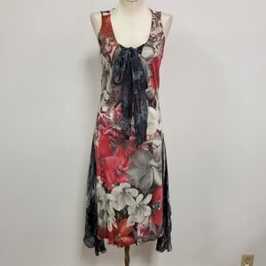 Roberta Scarpa Womens Y2K Asymmetric Midi‎ Fairy Dress Size 10 Rare Shabby Italy